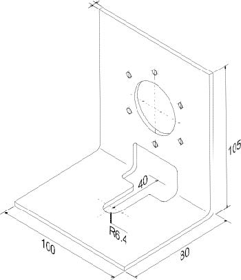 DSF30NG,DSF34NG紅外測(cè)溫儀用安裝支架尺寸圖